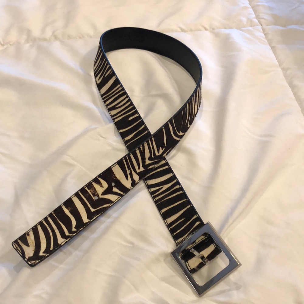 Zebra print belt